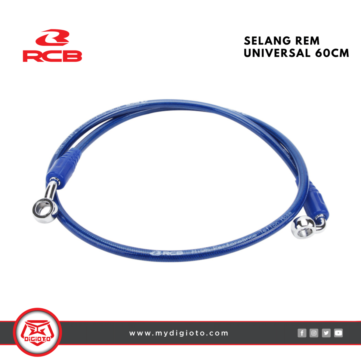 selang rem rcb 60cm biru
