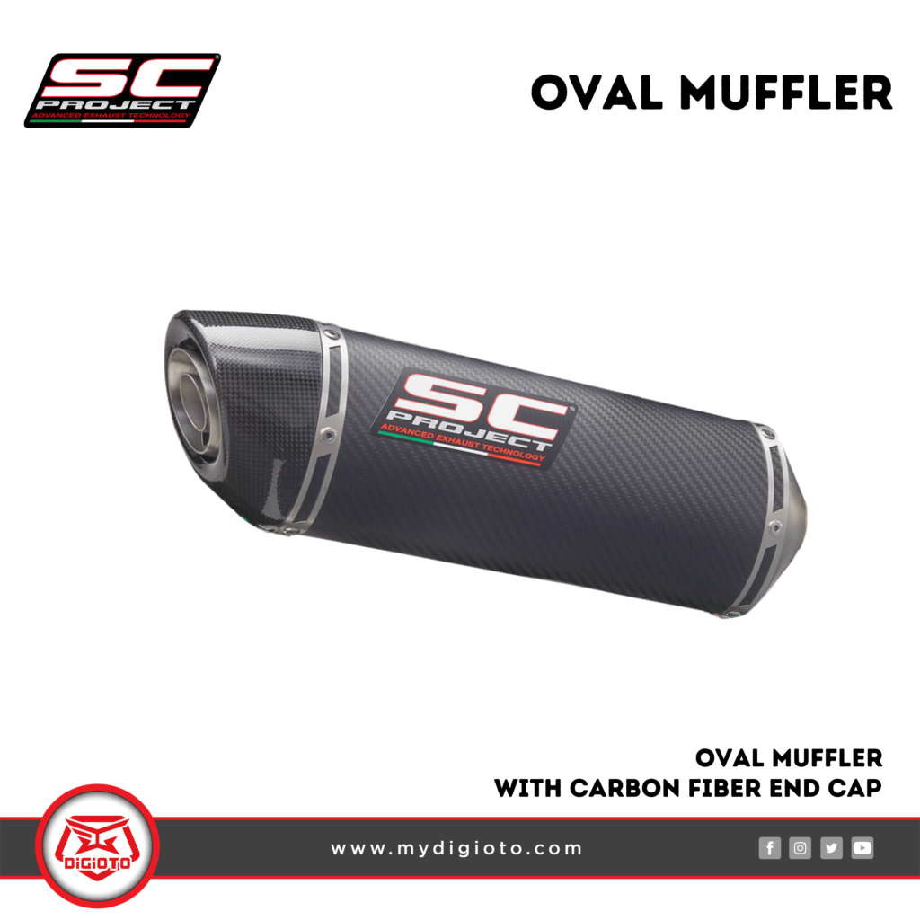 Oval Muffler, carbon fiber