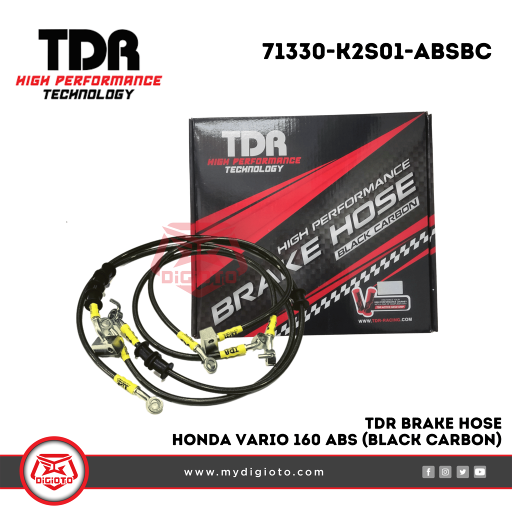 TDR BRAKE HOSE HONDA VARIO 160 ABS BLACK CARBON